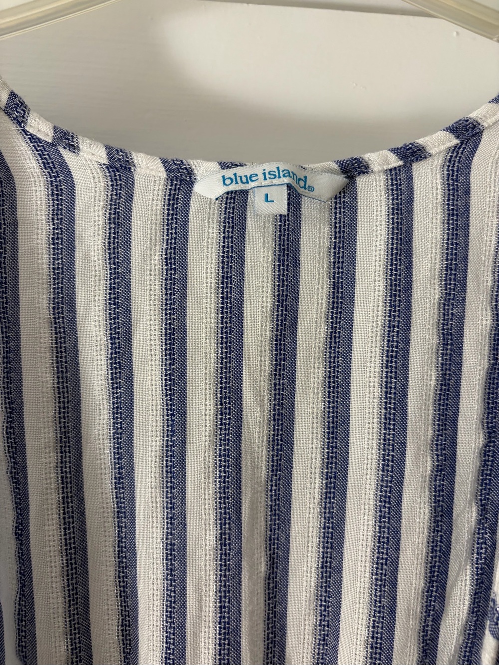 Blue and White stripe coverup - Picture 2 of 2